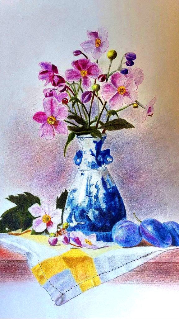 آموزش نقاشی مداد رنگی