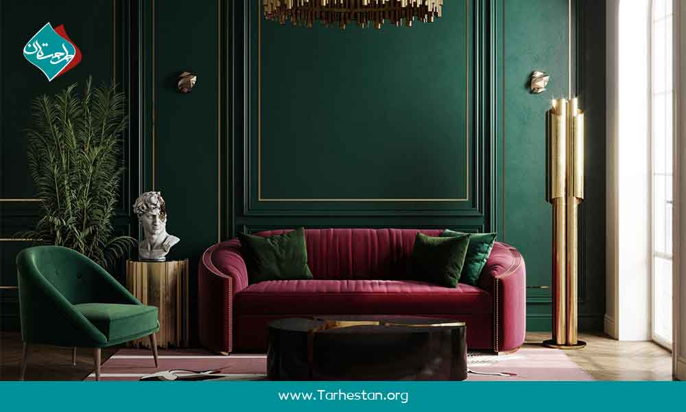 ترکیب رنگ سبز تیره و قرمز