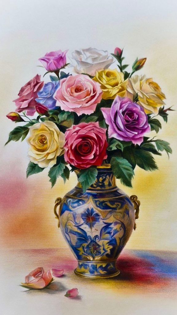 آموزش نقاشی مداد رنگی