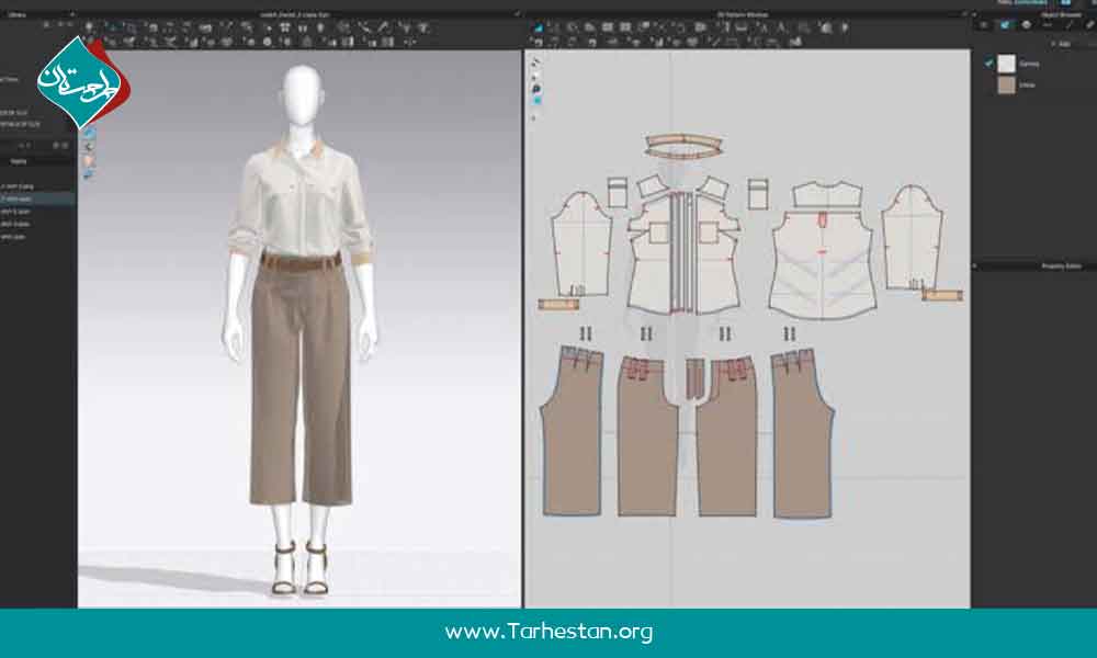 پنل مدیریت دوخت و شبیه‌سازی لباس
