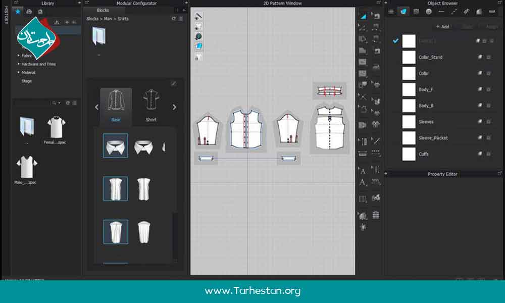 ابزارهای تنظیم پارچه و متریال در طراحی لباس سه‌بعدی