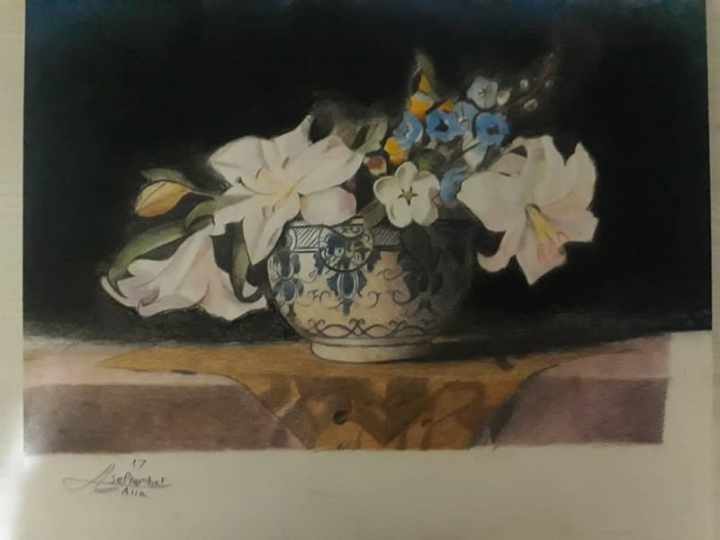 نمونه کار طراحی با مداد رنگی هنرجویان آموزشگاه طرحستان