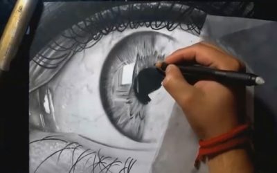 آموزش طراحی چشم در سیاه قلم