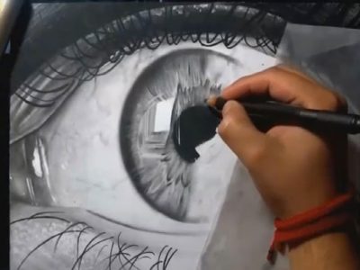 آموزش طراحی چشم در سیاه قلم